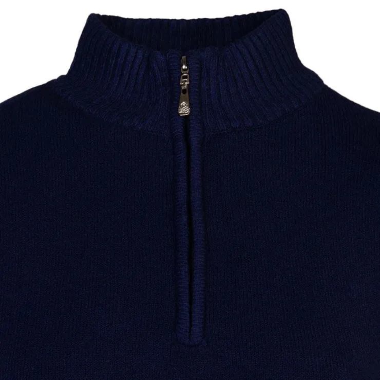 BELLE FEMME Pull en laine et cachemire col haut Femme BLEU FONCE Hot