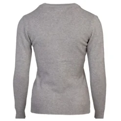 BELLE FEMME Pull en laine et cachemire col rond Femme GRIS Best