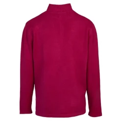 BELLE FEMME Pull en laine et cachemire col haut Femme ROSE Sale