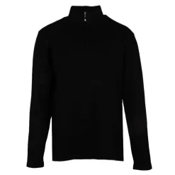 BELLE FEMME Pull en laine et cachemire col haut Femme NOIR Best