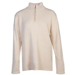 BELLE FEMME Pull en laine et cachemire col haut Femme BLANC ECRU Outlet