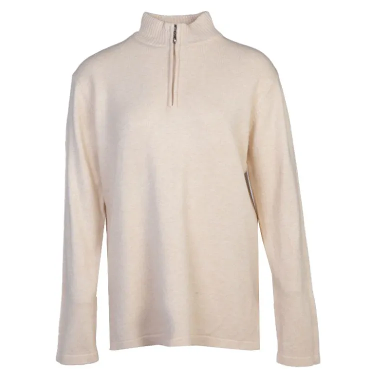BELLE FEMME Pull en laine et cachemire col haut Femme BLANC ECRU Outlet