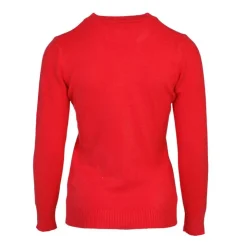 BELLE FEMME Pull en laine et cachemire col rond Femme ROUGE Best