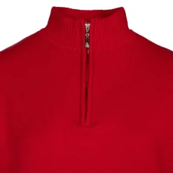 BELLE FEMME Pull en laine et cachemire col haut Femme ROUGE Best