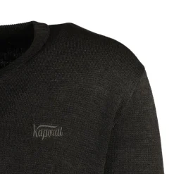 KAPORAL Pull en maille fine col v gerlando Homme GRIS FONCE Clearance