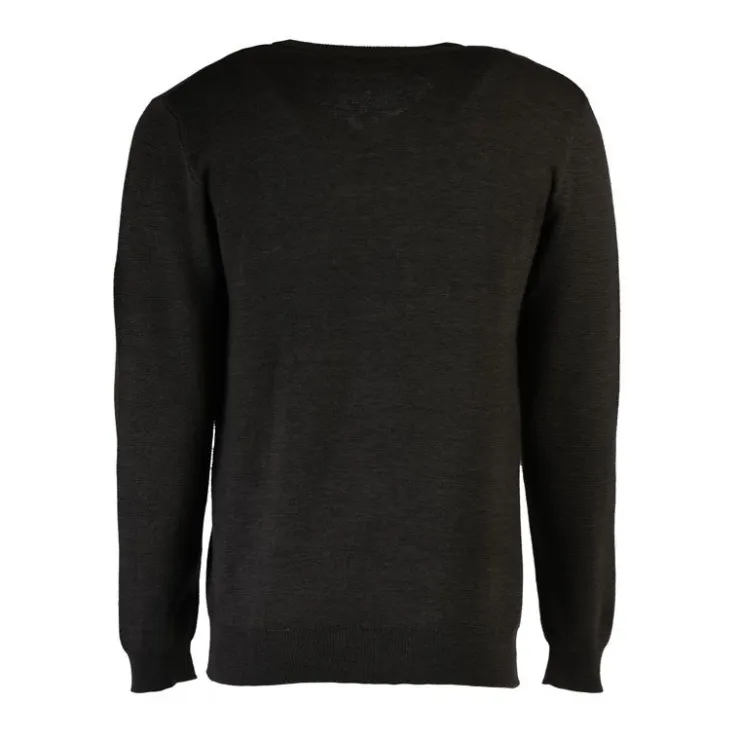 KAPORAL Pull en maille fine col v gerlando Homme GRIS FONCE Clearance