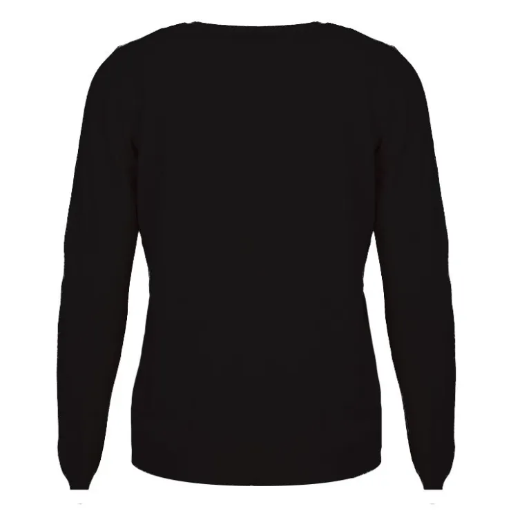 MADO ET LES AUTRES Pull femme col rond en laine Femme NOIR Clearance