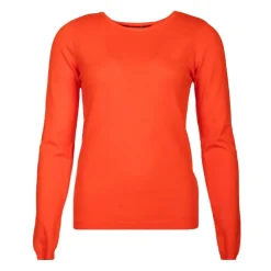 MADO ET LES AUTRES Pull femme col rond en laine Femme ORANGE Hot