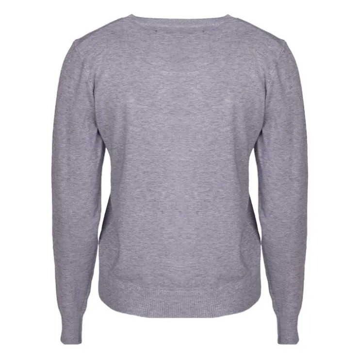 MADO ET LES AUTRES Pull femme col rond en laine Femme GRIS Hot