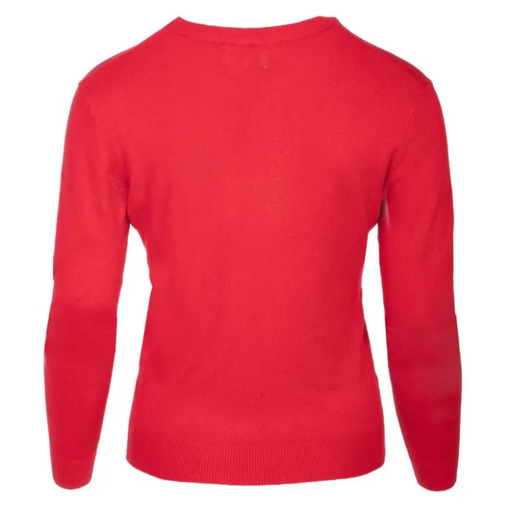 BURTON OF LONDON Pull femme col rond florane Femme ROUGE Discount