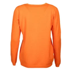 MADO ET LES AUTRES Pull femme col v en laine Femme ORANGE Clearance
