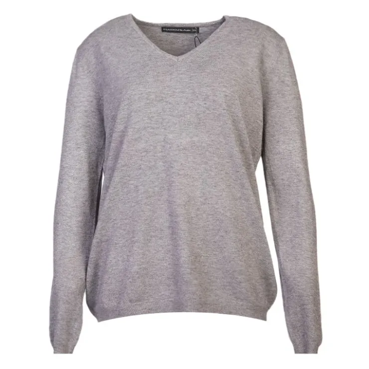 MADO ET LES AUTRES Pull femme col v en laine Femme GRIS New