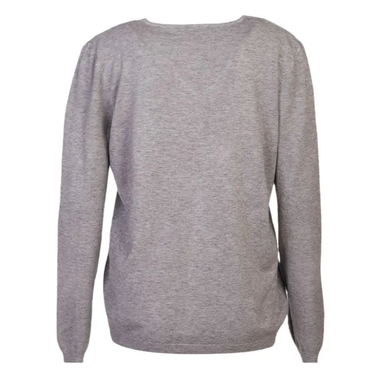 MADO ET LES AUTRES Pull femme col v en laine Femme GRIS New