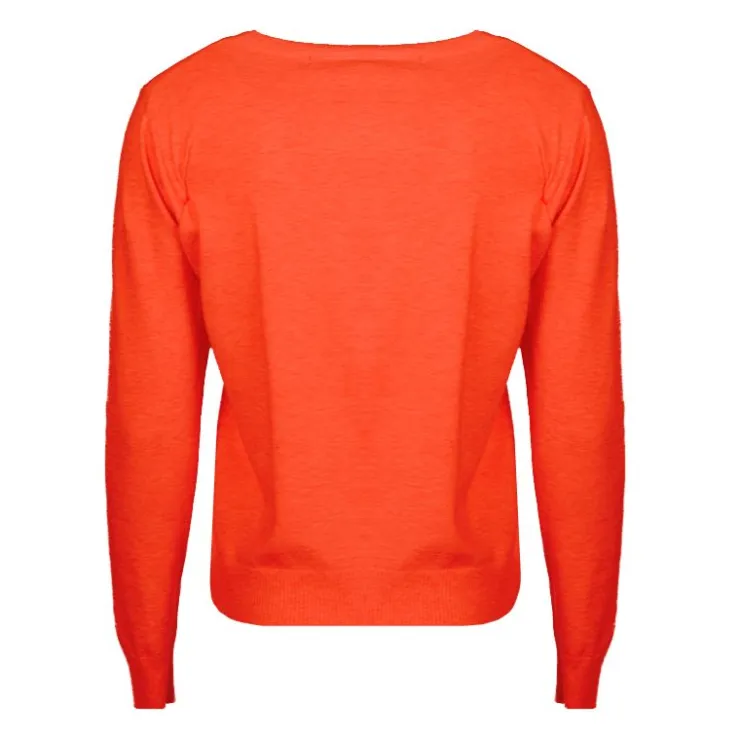 MADO ET LES AUTRES Pull femme col v en laine Femme ORANGE Online