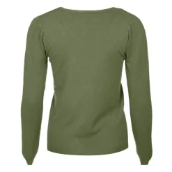 MADO ET LES AUTRES Pull femme col v en laine Femme KAKI