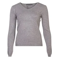MADO ET LES AUTRES Pull femme col v en laine Femme GRIS New