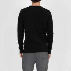 BILL TORNADE Pull fin col rond milano manches longues Homme NOIR Outlet