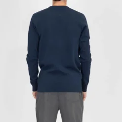 BILL TORNADE Pull fin col rond milano manches longues Homme BLEU FONCE Best