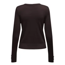 ONLY Pull fin col V manches longues boutons Minna Femme NOIR Clearance