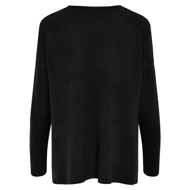 ONLY Pull fin col v victoria Femme NOIR