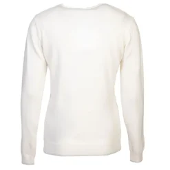 US POLO Pull fin en coton et cachemire Femme BLANC Best