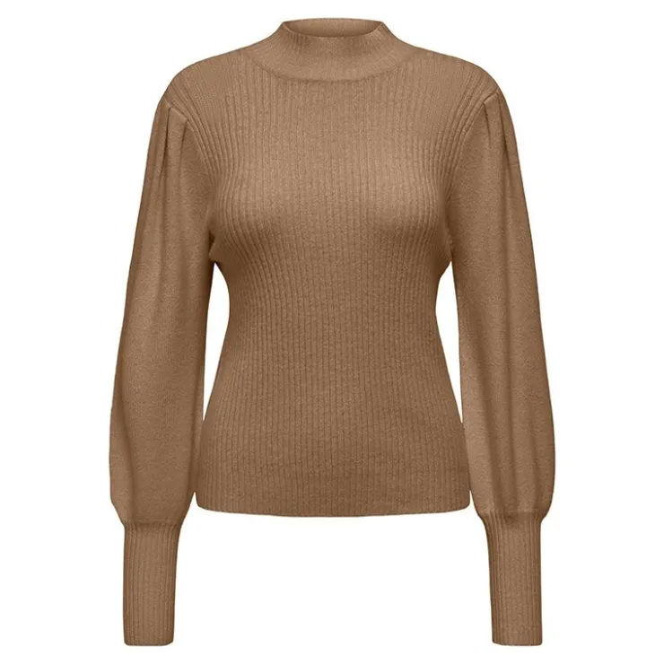 ONLY Pull fin manches ballons Kattie Femme BEIGE Outlet