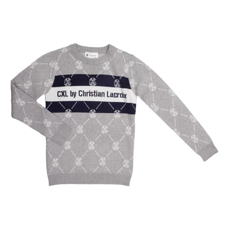 CXL BY CHRISTIAN LACROIX Pull imprimé carreaux avec rayures colorées Garçon GRIS Best