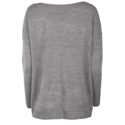 ONLY Pull Lamalia manches longues et encolure bateau Femme GRIS New