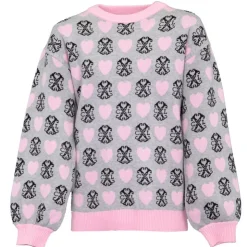 CXL BY CHRISTIAN LACROIX Pull maille avec coeurs Fille GRIS