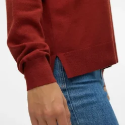 VERO MODA Pull maille fine col v breeze mermaid Femme BORDEAUX Online