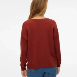 VERO MODA Pull maille fine col v breeze mermaid Femme BORDEAUX Online