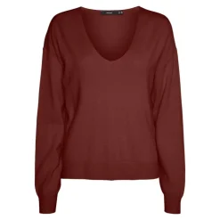 VERO MODA Pull maille fine col v breeze mermaid Femme BORDEAUX Online