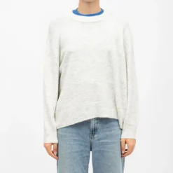 LA PETITE ETOILE Pull maille gris chiné col rond mareen Femme GRIS CLAIR Best