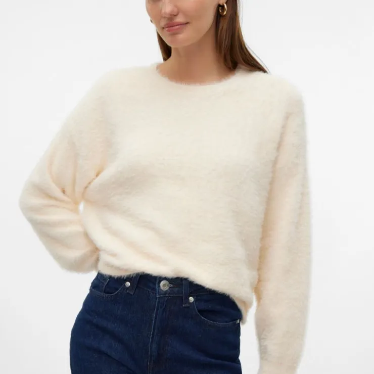 VERO MODA Pull maille malina col rond Femme BLANC ECRU Outlet