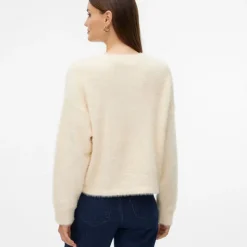 VERO MODA Pull maille malina col rond Femme BLANC ECRU Outlet