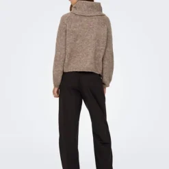 ONLY Pull maille regular gila col roulé Femme MARRON Sale
