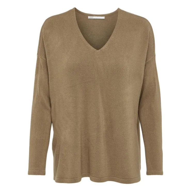 ONLY Pull Malia maille fine avec fentes Femme VERT CLAIR Outlet