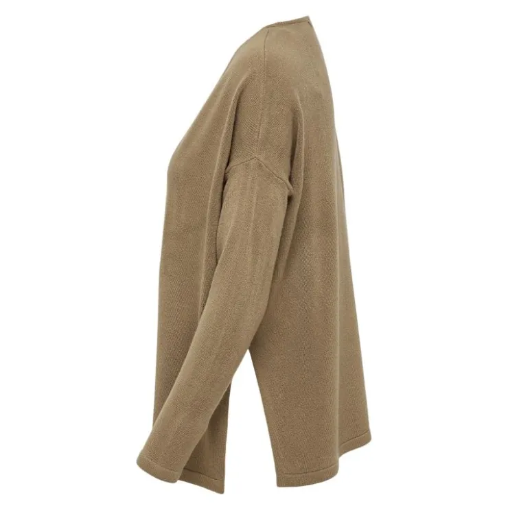 ONLY Pull Malia maille fine avec fentes Femme VERT CLAIR Outlet