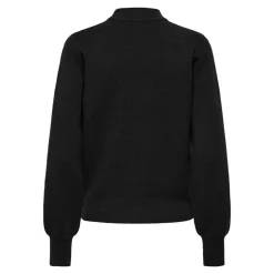 JDY Pull Mila col haut maille fine Femme NOIR Clearance