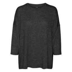 VERO MODA Pull oversize en maille manches 3/4 Brianna Femme NOIR Hot