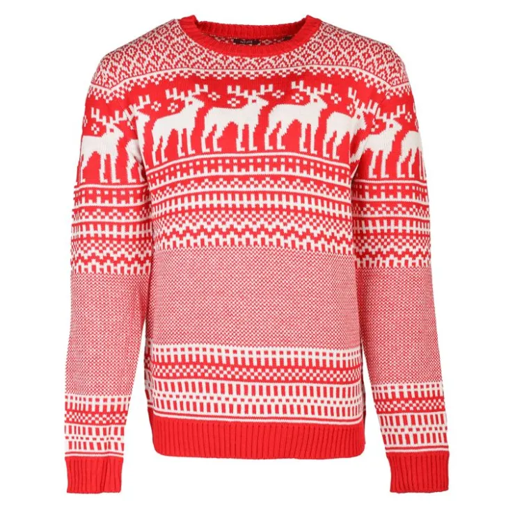 DEELUXE 74 Pull Noël Homme ROUGE Sale