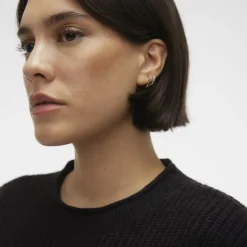 VERO MODA Pull over manches longues vmsayla en maille Femme NOIR Discount