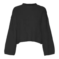 VERO MODA Pull over manches longues vmsayla en maille Femme NOIR Discount