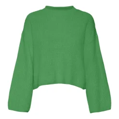 VERO MODA Pull over manches longues vmsayla en maille Femme VERT New