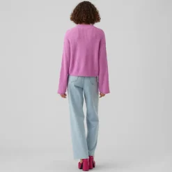 VERO MODA Pull over manches longues vmsayla en maille Femme VIOLET CLAIR Clearance