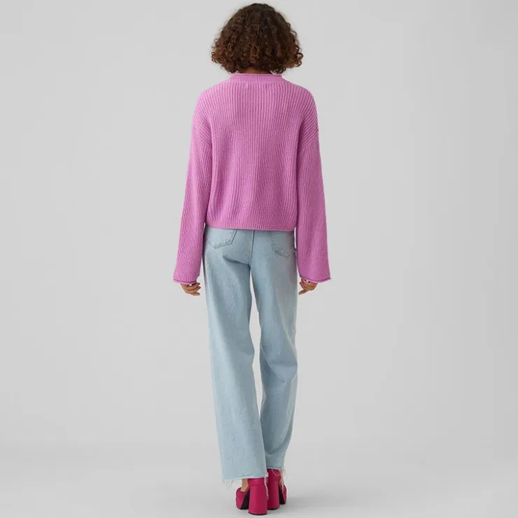 VERO MODA Pull over manches longues vmsayla en maille Femme VIOLET CLAIR Clearance
