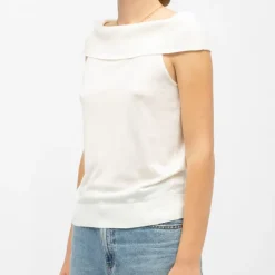 LA PETITE ETOILE Pull épaules dénudées megan maille fine Femme BLANC ECRU Online