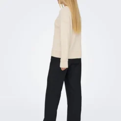 ONLY Pull épuré maille hazel col rond Femme BLANC ECRU Hot