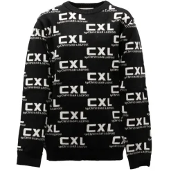 CXL BY CHRISTIAN LACROIX Pull uni manches longues col rond imprimé logo Garçon NOIR Clearance