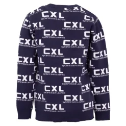 CXL BY CHRISTIAN LACROIX Pull uni manches longues col rond imprimé logo Garçon BLEU FONCE Discount